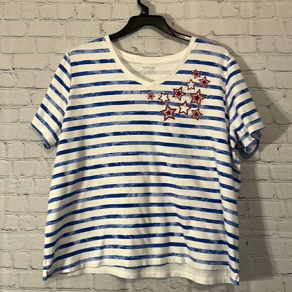 Kim Rogers Patriotic Shirt Size 2X - Picture 1 of 2